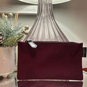 Herve Chapelier Deep Purple Nylon Pouch with Black Zipper- Made in France